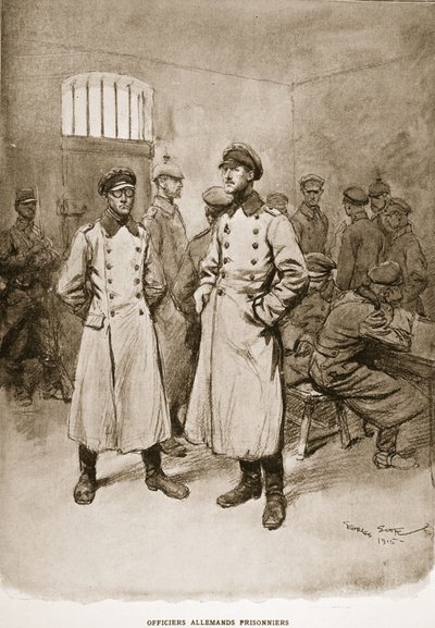 Captured German officers by Georges Bertin Scott